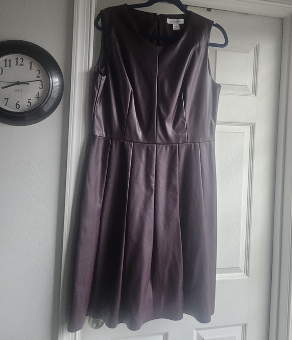 Liz Claiborne Dresses & Skirts - Liz Claiborne Midi Dress Faux Leather